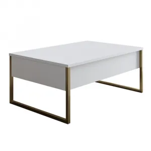 Konferenčný stolík Luxe - White, Gold
