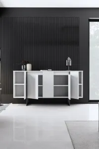Konzolový stolík Luxe - White, Black