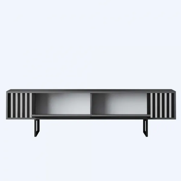 TV stolík Chrome Line - Anthracite, Black