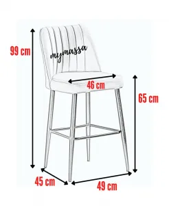 Bar Stool Set (2 Pieces) Vento - Tile Red