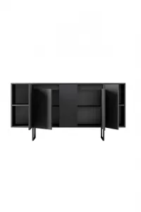 Konzolový stolík Luxe - Anthracite, Black