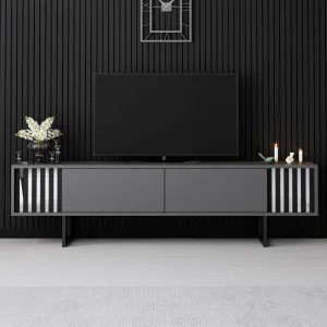 TV stolík Chrome Line - Anthracite, Black