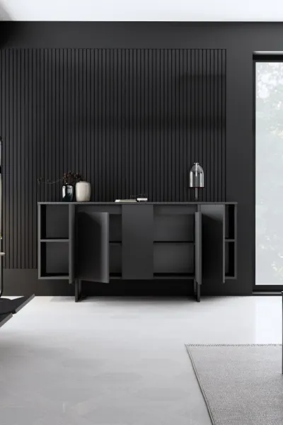 Konzolový stolík Luxe - Anthracite, Black