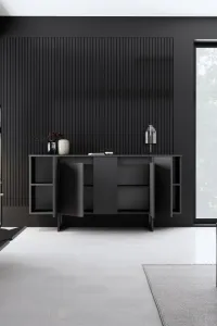Konzolový stolík Luxe - Anthracite, Black