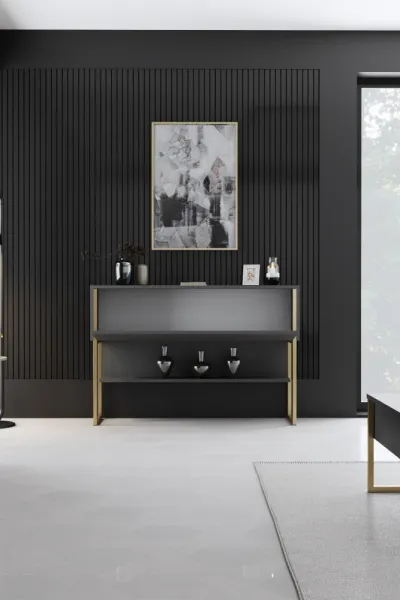 Komoda Luxe - Gold, Anthracite