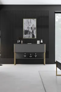 Komoda Luxe - Gold, Anthracite
