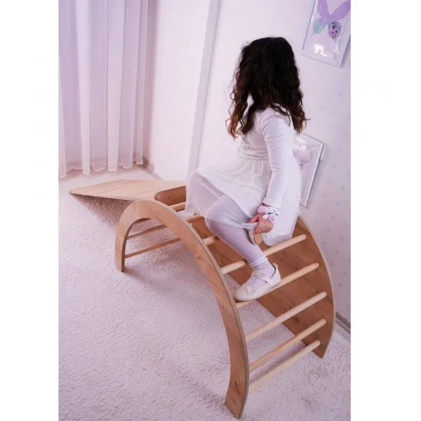 Wooden Pikler Climber Sincap - Brown