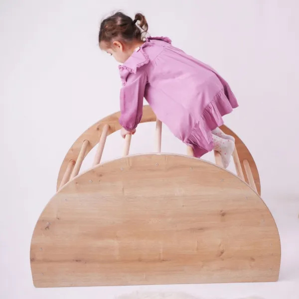 Wooden Pikler Climber Sincap - Brown