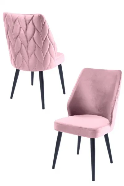 Súprava stoličiek (2 kusy) Pufi - Lilac, Black