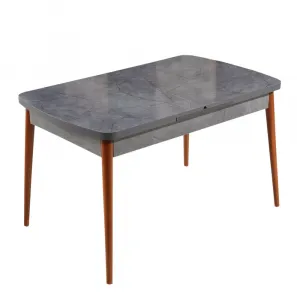 Extendable Dining Table Aris - Anthracite, Walnut