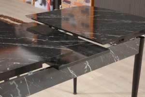 Extendable Dining Table Trend Bendır - Black, White