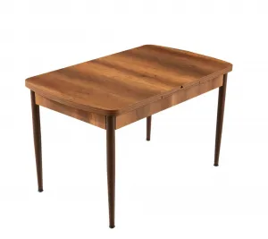 Extendable Dining Table Trend Barok - Walnut, Brown