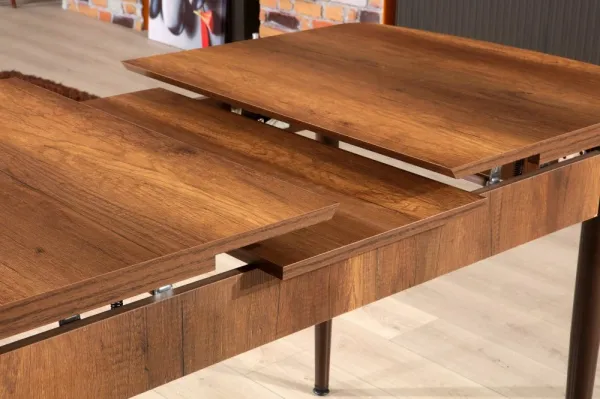 Extendable Dining Table Trend Barok - Walnut, Brown