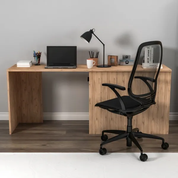 Písací stôl Akser - Atlantic Pine, Anthracite