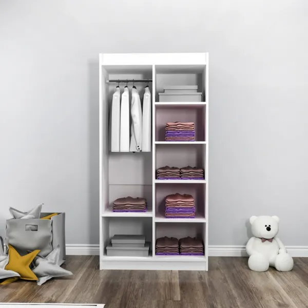 Šatníková skriňa Akser - White