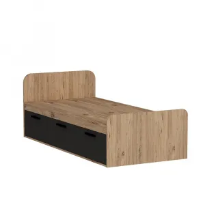 Rám jednolôžkovej postele Akser - Atlantic Pine, Anthracite