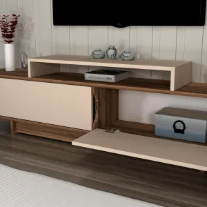 TV stolík Grasyas - Light Walnut, Beige