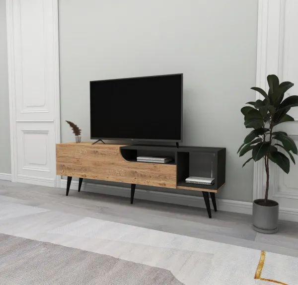 TV stolík Alba - Atlantic Pine, Anthracite