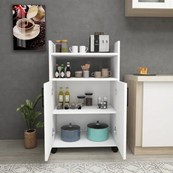 Viacúčelová skrinka Tiraks - White