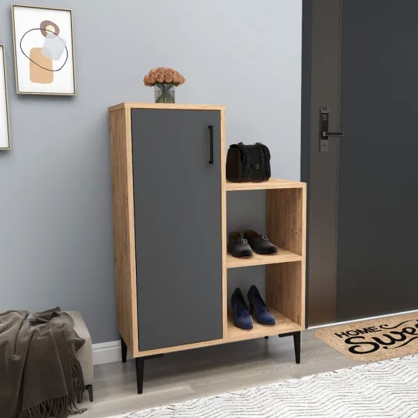 Viacúčelová skrinka Reysary - Atlantic Pine, Anthracite