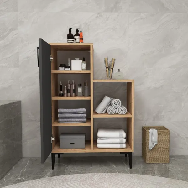 Viacúčelová skrinka Reysary - Atlantic Pine, Anthracite