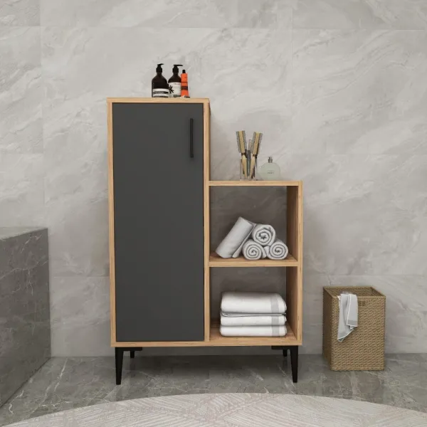 Viacúčelová skrinka Reysary - Atlantic Pine, Anthracite