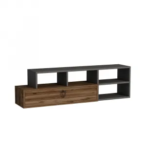 TV stolík Duru - Light Walnut, Anthracite