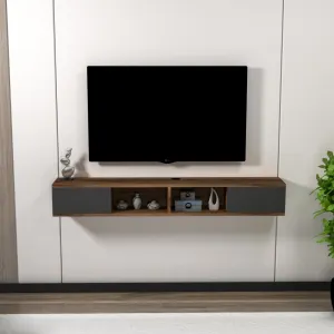 TV stolík Mayer - Light Walnut, Anthracite