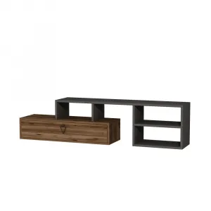 TV stolík Duru - Light Walnut, Anthracite