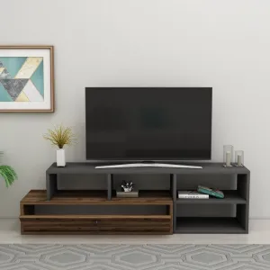 TV stolík Duru - Light Walnut, Anthracite