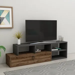 TV stolík Duru - Light Walnut, Anthracite
