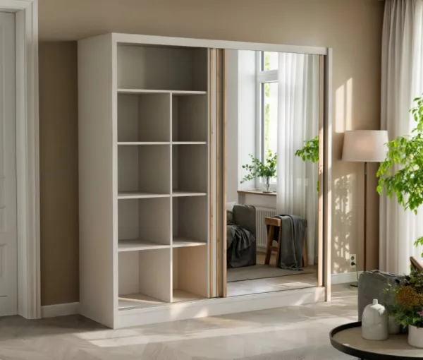 ArtStol Šatníková skriňa LONDON 203 LUX | so zrkadlom