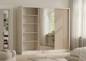 ArtStol Šatníková skriňa LONDON 250 LUX | so zrkadlom