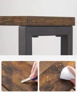 SONGMICS Pojazdný kuchynský vozík Vasagle Compi 77 cm čierny/hnedý
