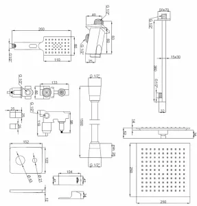 INVENA - Podomietkový set NYKS BS-28-0K2-A