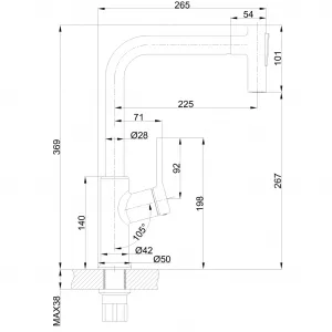 INVENA INVENA - FARSALA Drezová batéria čierna BZ-40-L04-S