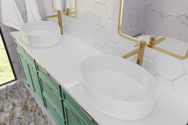 INVENA - Umývadlo na dosku ASTRI TREND 55 cm, oval CE-30-001-W