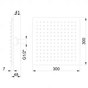 INVENA - Hlavová sprcha ECO PAX 30 EXE SC-D1-018-Q