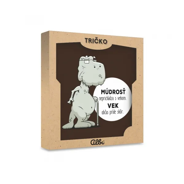 Tričko M - Múdrosť neprichádza s vekom ALBI