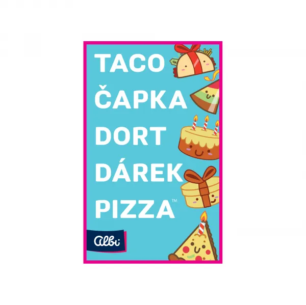 Taco, čapka, dort, dárek, pizza ALBI