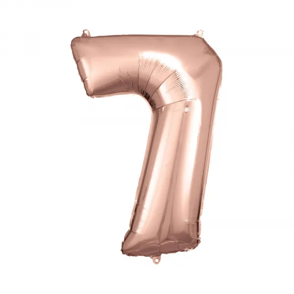 Fóliový balónik rose gold číslo 7 ALBI