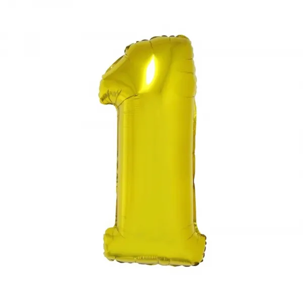 Fóliový balónik 92 cm zlatý číslo 1 ALBI