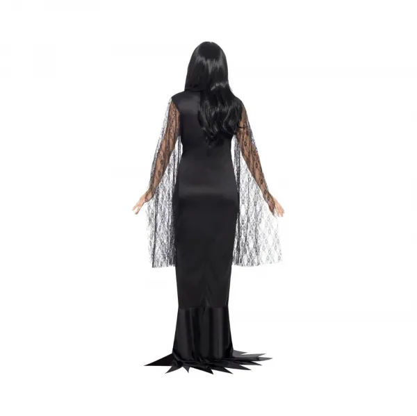 Kostým Morticia čierny s krajkou veľ. S