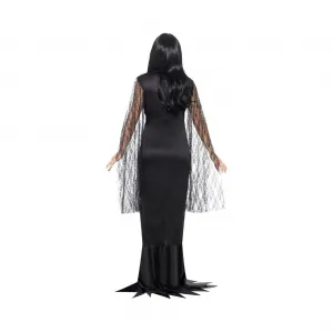 Kostým Morticia čierny s krajkou veľ. S