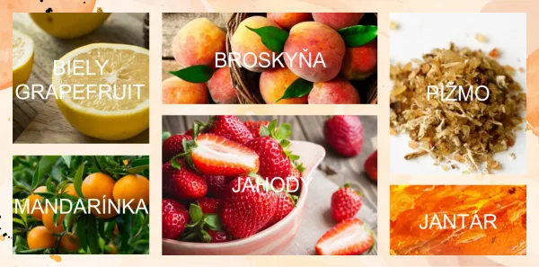 Biely grapefruit - vonný vosk srdce Heart & Home