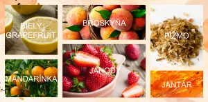 Biely grapefruit - vonný vosk srdce Heart & Home