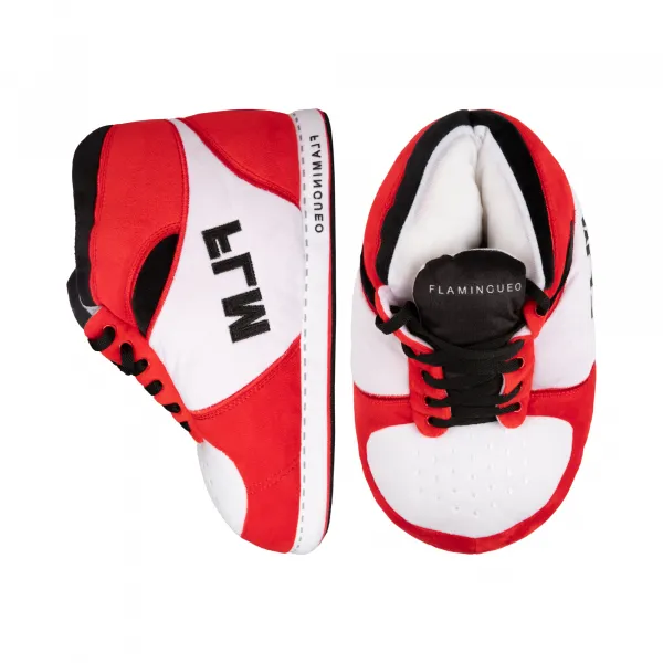 Červenobiele sneakers papuče ALBI