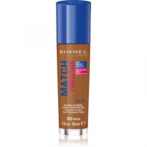 Rimmel Match Perfection tekutý make-up SPF 20 odtieň 503 Mocha 30 ml