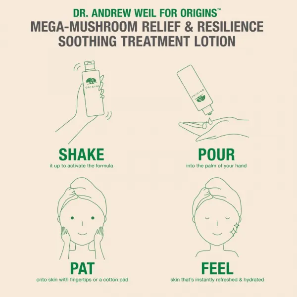 Origins Dr. Andrew Weil for Origins™ Mega-Mushroom Relief & Resilience Soothing Treatment Lotion zjemňujúca a upokojujúca pleťová voda 100 ml