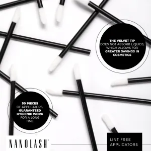 Nanolash Lint Free Applicators aplikátor na mihalnice a obočie 50 ks